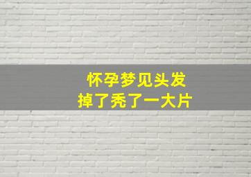 怀孕梦见头发掉了秃了一大片