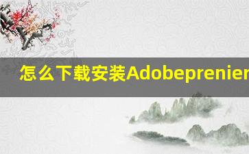 怎么下载安装Adobepreniere6.5