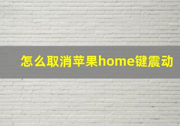 怎么取消苹果home键震动