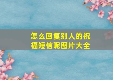 怎么回复别人的祝福短信呢图片大全