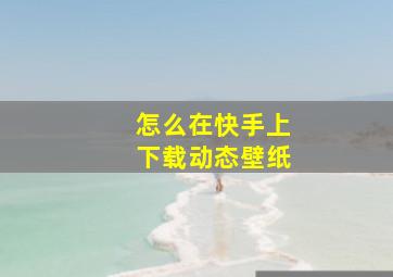 怎么在快手上下载动态壁纸