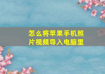 怎么将苹果手机照片视频导入电脑里