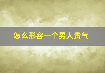 怎么形容一个男人贵气