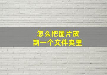 怎么把图片放到一个文件夹里