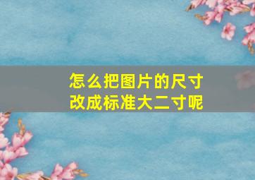 怎么把图片的尺寸改成标准大二寸呢