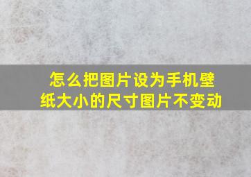 怎么把图片设为手机壁纸大小的尺寸图片不变动