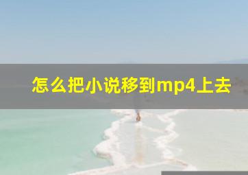 怎么把小说移到mp4上去