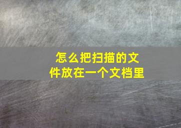 怎么把扫描的文件放在一个文档里