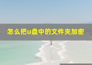 怎么把u盘中的文件夹加密