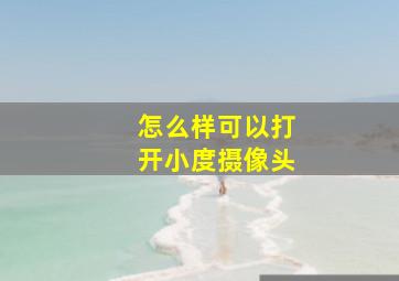 怎么样可以打开小度摄像头