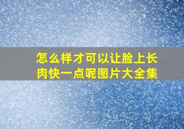 怎么样才可以让脸上长肉快一点呢图片大全集