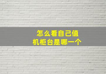 怎么看自己值机柜台是哪一个