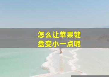 怎么让苹果键盘变小一点呢