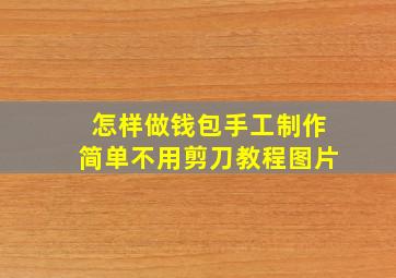 怎样做钱包手工制作简单不用剪刀教程图片