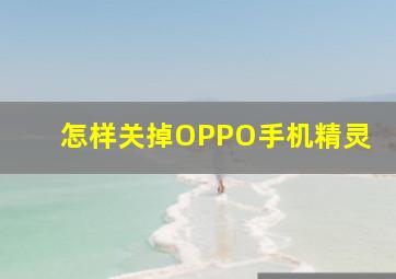 怎样关掉OPPO手机精灵