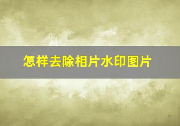 怎样去除相片水印图片