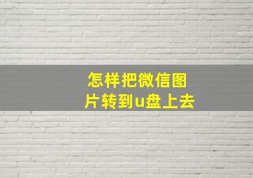 怎样把微信图片转到u盘上去