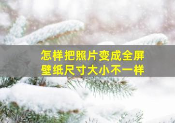 怎样把照片变成全屏壁纸尺寸大小不一样