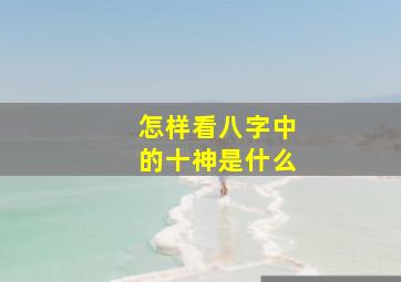 怎样看八字中的十神是什么