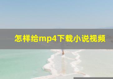 怎样给mp4下载小说视频