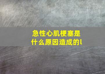 急性心肌梗塞是什么原因造成的l