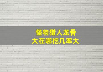 怪物猎人龙骨大在哪挖几率大