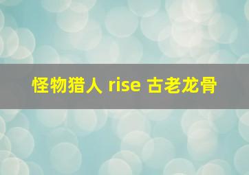 怪物猎人 rise 古老龙骨