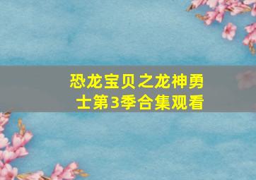 恐龙宝贝之龙神勇士第3季合集观看