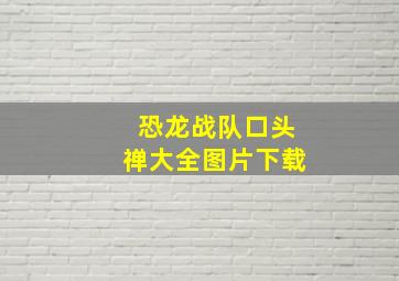 恐龙战队口头禅大全图片下载