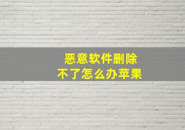 恶意软件删除不了怎么办苹果