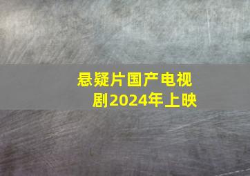 悬疑片国产电视剧2024年上映