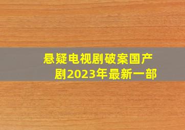 悬疑电视剧破案国产剧2023年最新一部