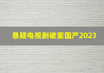 悬疑电视剧破案国产2023