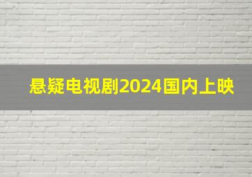 悬疑电视剧2024国内上映