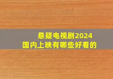 悬疑电视剧2024国内上映有哪些好看的