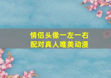 情侣头像一左一右配对真人唯美动漫