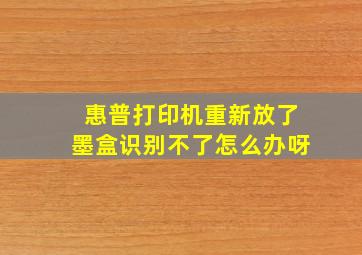 惠普打印机重新放了墨盒识别不了怎么办呀