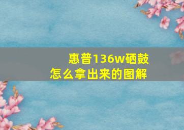 惠普136w硒鼓怎么拿出来的图解