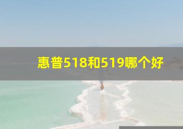 惠普518和519哪个好