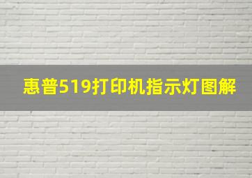 惠普519打印机指示灯图解