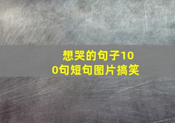 想哭的句子100句短句图片搞笑