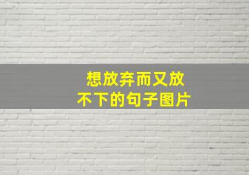 想放弃而又放不下的句子图片