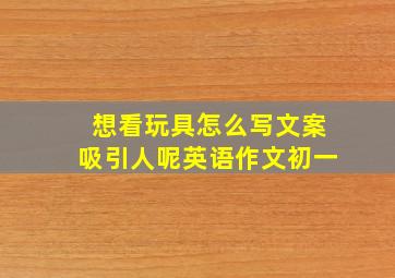 想看玩具怎么写文案吸引人呢英语作文初一