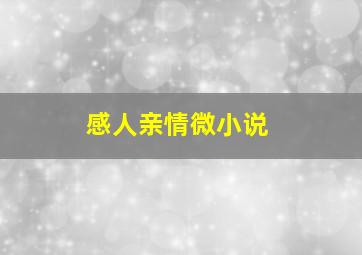 感人亲情微小说