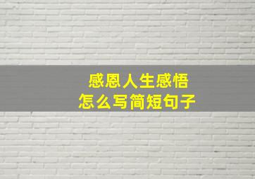 感恩人生感悟怎么写简短句子