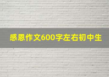 感恩作文600字左右初中生