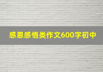 感恩感悟类作文600字初中