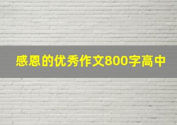 感恩的优秀作文800字高中