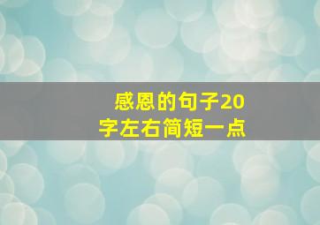 感恩的句子20字左右简短一点