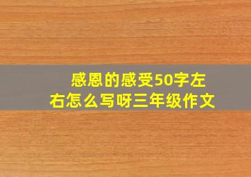 感恩的感受50字左右怎么写呀三年级作文